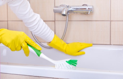 Carpet cleaning process in a commercial space